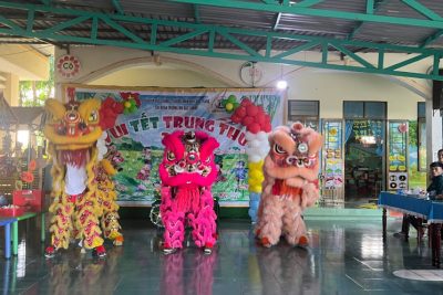 Trường MN Đức Thắng tổ chức trung thu cho các cháu thiếu nhi tại trường